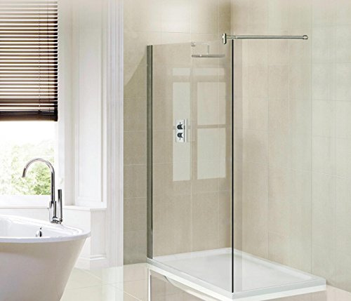 WalkIn Duschtrennwand Duschabtrennung ESG 1100x2000mmx10mm verstellbare Stange 1000-1200mm