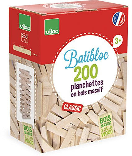 Vilac - Batibloc Classic, 200 Piezas en Madera Maciza (2134)
