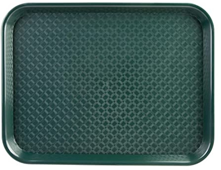 Olympia Kristallon Food Tray Forest Green 350x450mm - Plastic Tray for Restaurants, Catering, Schools P511