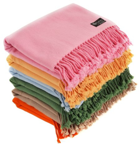Cashmere Boutique 100% Pure Cashmere Throw Blanket - Lightweight, Breathable Cozy Luxury, Soft and Warm - 60 x 80 Inches