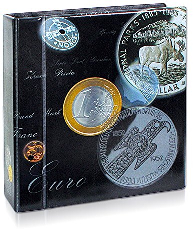 SAFE 7385 Coin Compact Ringbinder Münzalbum ARTline DESIGN passend für SAFE Nr. 7855 + 7857 Münzhüllen - Ergänzungsblätter Compact - für Münzenrähmchen - Platz für bis zu 400 Coinholder