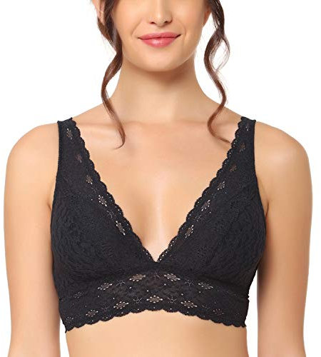 Wacoal Women's Halo Lace Wire Free Convertible Bra, Opaque, Black, 34