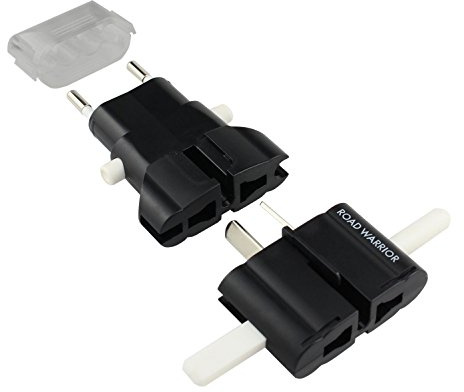 ROAD WARRIOR Universal Travel Plug Adapter Europe/UK/Australia/USA/India/China Compact Does Not Convert Voltage RW101BK Black