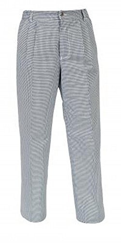 ROBUR -Pantalon De Cuisine -Oural -Pied De Poule Bleu - Taille