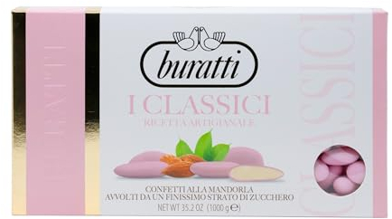 Buratti Confetti Dragées à l'amande Entière Rose 1 Kg