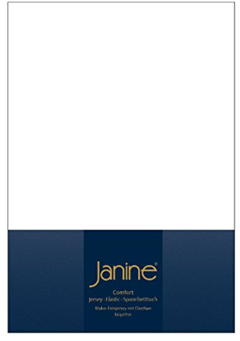 Janine Spannbettlaken Elastic 5002, Gr. 100x200 cm, Fb. 10 weiß, Elastic-Jersey