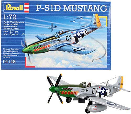 Revell 04148 P-51 D Mustang 1:72 Scale Unbuilt/Unpainted Plastic Model Kit