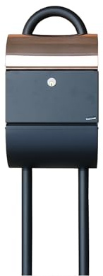 Qualarc STD-1007-BK Allux Steel Mailbox Stand Post, Black