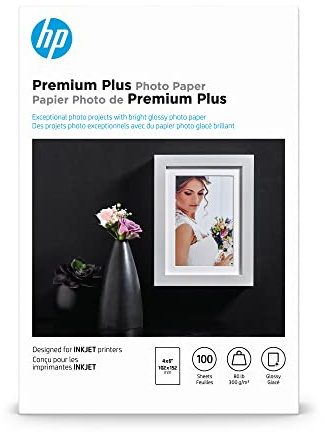 HP Premium Plus Photo Paper, Glossy, 4x6 in, 100 sheets (CR668A)