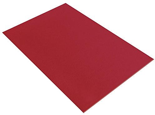 Rayher 5311918 Textilfilz, 30 x 45 x 0,4 cm, rot, 100 % Polyester, Bastelfilz, Filzzuschnitt, Filzplatten