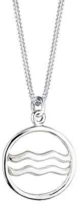 Elli Damen-Kette mit Anhänger Sternzeichen - Wassermann 925 Sterling Silber 01503812_45 - 45cm Länge
