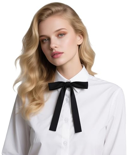 TOPTIE Noeud Papillon Western femme homme Satin Noir noeud cowboy