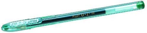 Pilot G107 Gel Ink Rollerball Pen with 0.7 mm Tip - Green (Pack of 12)