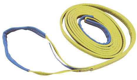 Kerbl Elingue Double Boucle 2 m/ 90 mm/Jaune/ 3 000 kg/ 6 000 kg