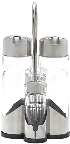 LACOR - 62864 - Juego De vinagrera Basic 4 Piezas con Soporte