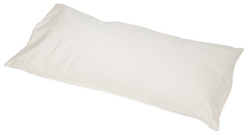 Handelsturm Buchweizenkissen 80x40 mit Füllung aus 100% Buchweizenspelz, mit abnehmbarem Bezug aus Baumwolle weiß