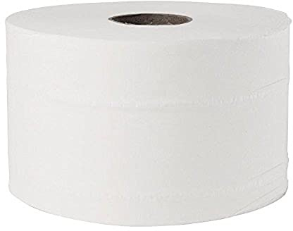 Jantex Micro Twin Toilet Paper 2-Ply (Pack of 24), White, Roll Length: 125 metre, CHSA Accredited, Recycled Paper Toilet Rolls, GL063