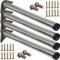 Stahlia 4 x Edelstahl Tischfuß Ø60 mm Tischbeine Möbelfuß |Höhe 1100 mm|höhenverstellbar + 30 mm|inkl. Befestigungsmaterial |Tischfuss Verstellfuß Möbel Fuß Füße |