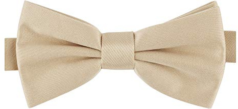 Ladeheid Nœud Papillon Enfant Garçon MJ (10cm x 5cm, Beige)