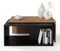 PLATAN ROOM Couchtisch Kaffeetisch 2er Set 90x48x40 cm, moderner Wohnzimmertisch, Sofatisch mit Stauraum, Satztisch (Eiche/Schwarz)