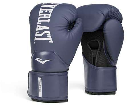 Everlast Elite 2 Boxing Gloves | Women, Men, Heavy Bag | Navy | 16oz