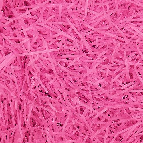 Mamiddle Papier Déchiqueté Raffia 50g - Remplissage Cadeaux Écologique pour Paniers, Boîtes Cadeaux et Décoration de Fête (Rose fuchsia)