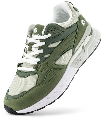 FitVille Scarpe da Ginnastica Donna Larghezza Ampia, Comode per Camminata e Jogging - Leggere Scarpe Sportive Fitness per Piedi Larghi 42 EU Larga Verde