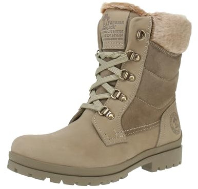 Panama Jack Damen Tuscani Combat Boot, Kaki B35, 42 EU