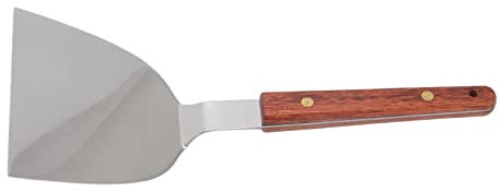 Espátula de Barbacoa de Acero Multifuncionable con Madera para Filete, Pescado, Bola de Masa, Huevo, Ideal para Restaurante de Sushi, Hotel en Casa [Chef de restaurantes] (105MM)