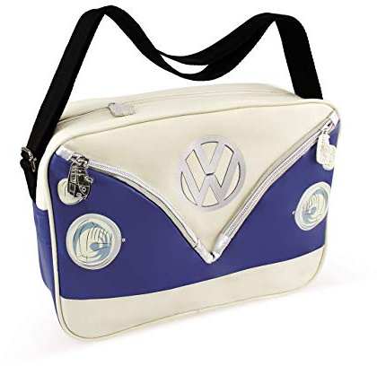 BRISA VW Collection - Volkswagen Bolsa de hombro de viaje y ocio T1 Camper Bus (Bus Front/Azul)