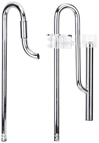 Pssopp Skimmer Metal Lily Pipe Aquarium Fish Tank Filter Tube Stainless Steel Inflow Outflow Pipes for Aquarium Planted Fish Tank (12MM)