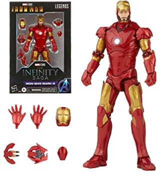 Hasbro Marvel Legends Series 15-cm-scale Action Figure Toy Iron Man Mark 3, Includes Premium Design and 5 Accessories