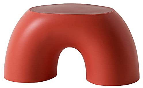 Semi-ring Rainbow Small Bench Home Indoor Chair Children Stool Footboard Furniture Stool Toy Kids Bedroom Kids Chairs for Kids Bedroom Chair (Red)