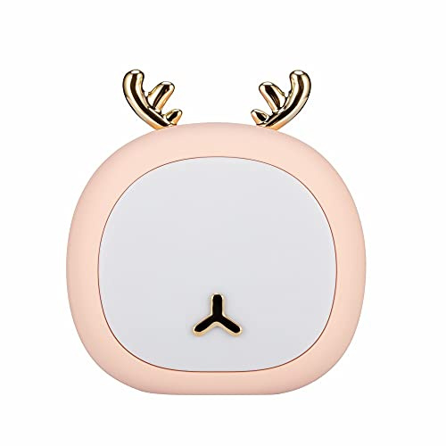 Pauleen 48237 Night Deer Nachtlicht für Kinder mit Akku LED Kinderzimmerlampe mit Farbwechsel aus BPA-freiem Silikon
