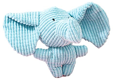 Luojuny Quietschendes Spielzeug für Haustiere, kratzfest, lindert Langeweile, bequemes Plüsch-Ferkel, Löwenform, frühes Lernspielzeug, Hundebedarf, Elefant