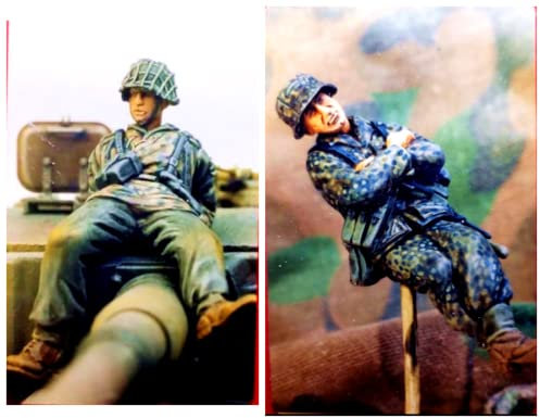1/35-Resin-Soldatenmodell WWII Deutsche Soldaten Resin-Modellbausatz (2 Personen) (unmontiert und unbemalt) 6ljk-3