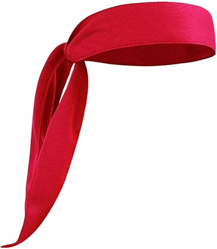 Red Headband Tennis Sweatband Pirate Headband Sports Sweatband Fitness Gym Hairband Strap for Running, Volleyball, Yoga, Headbands for Men and Women, Accessories, Sports Headbands