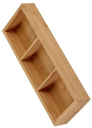 Bandeja de Madera Dividida, Bandeja de Madera para Servir, Multifuncional con Múltiples Compartimentos para Restaurantes de Ollas Calientes, de Sushi para (3 agujeros)