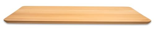 LUMBERLAND Tablero de escritorio de madera maciza de haya con borde suizo (60 x 120 cm)