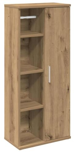 vidaXL Mueble de baño con portarrollos Roble Artisan 39x22x90 cm, Armario de Almacenamiento de baño, Armario de Cuarto de baño, Mueble de Suelo de baño