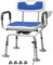 360° Swivel Shower Chair with Back and Arms,Rotating Swivel Bath Chair Handicap Shower Chair with Cold-Proof Pads, Support 180kg,Tools-Free Assemble,Swivel Shower Chair for Inside Shower