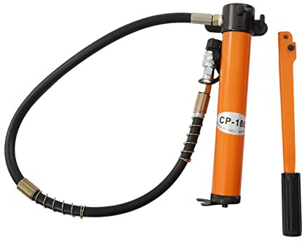 CP-180 Manuell hydraulpump med 1 m slang, 350 CC 70 Mpa handpumpar, slangkoppling hydraulisk rörbockar, oljereserver hydraulisk tryckpump Används tillsammans med hydraulcylindrar