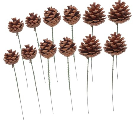 RORPOIR 30 Pezzi pigne cablate Finisci di Pino Plettri per Decorazioni pigne Pine Pine Branch Spray Natalizi a Base di Plettri Naturali per