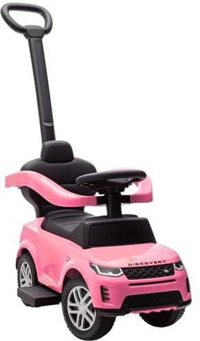 AIYAPLAY Coche Correpasillos 2 en 1 18-36 Meses Land Rover Discovery Rosa