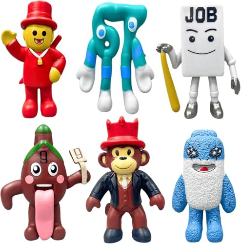 Aubzy Juego de 6 figuras de acción italianas de color rojo cerebro – gran formato 67 Los Tralaleritos coleccionables, regalo multicolor para fans