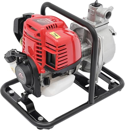 Bomba de agua a gasolina, bomba de jardín de 4 tiempos, bomba de aguas residuales, bomba para estanque, 38cc 1.2KW Auto-aspiración Bomba de agua portátil con altura de elevación de 30m para riego y