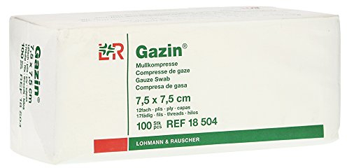 Gazin Mullkompressen 7,5x7,5 cm Unsteril 12fach Op, 100 St