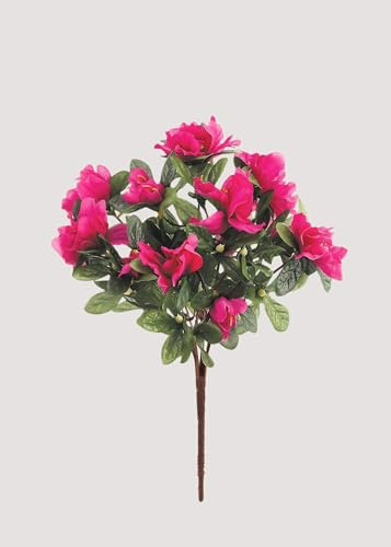 Allstate Azalea Silk Flowers Bush in Fuchsia - 13