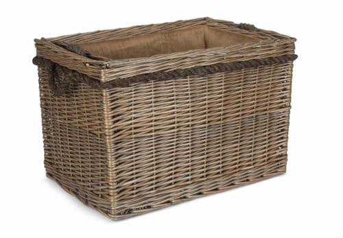 Red Hamper Willow stor rektangulär rephandtag flätad vedkorg