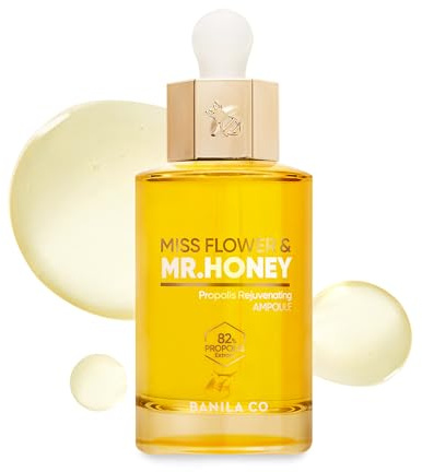 BANILA CO Miss Flower & Mr Honey Propolis Rejuvenating Ampoule | Nourishing Serum with Propolis Extract & Royal Jelly | Hydrating Korean Skincare Essence for Youthful Radiance (50ml / 1.01 fl oz)